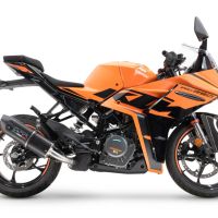Egzoz ile uyumlu Ktm Rc 390 2022-2024, Furore Evo4 Nero, Egzoz yasal, onaylı, çıkarılabilir db killer ve bağlantı borulu susturucu 
