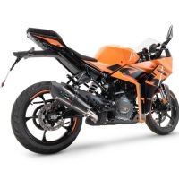GPR exhaust compatible with  Ktm Rc 125 2021-2024, New Grand Prix Evo Titanium, Homologated legal slip-on exhaust including removable db killer and link pipe 