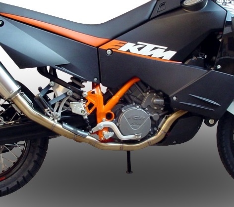 Egzoz ile uyumlu Ktm Lc8 990 Adventure - R - DAKAR 2006-2014, Dual Poppy, Onaylanmış ve yasal, çıkarılabilir db öldürücü dahil tam sistem egzozu 