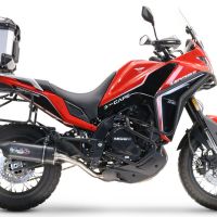 GPR TECH compatibel met  Moto Morini X-CAPE 650 2021/2024 e5 Alüminyum üst çanta, özel plaka dahil gümüş rengi Kapasite Litre 55