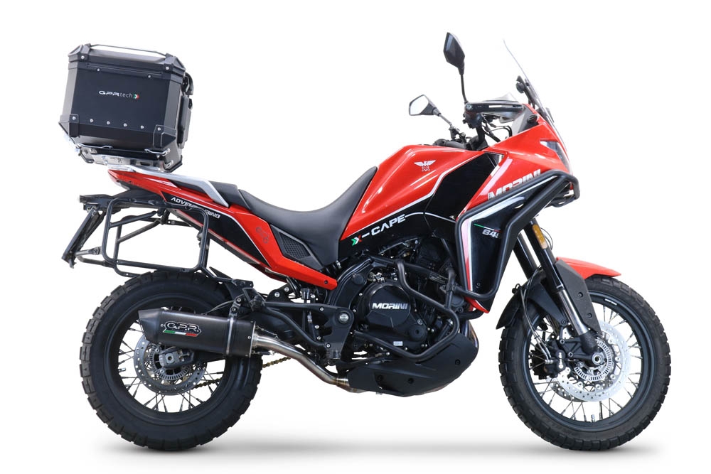 GPR TECH compatible with  Moto Morini X-CAPE 650 2021/2024 e5 GPR TECH Top case in aluminum, black color with specific plate included Capacity 35 LT.