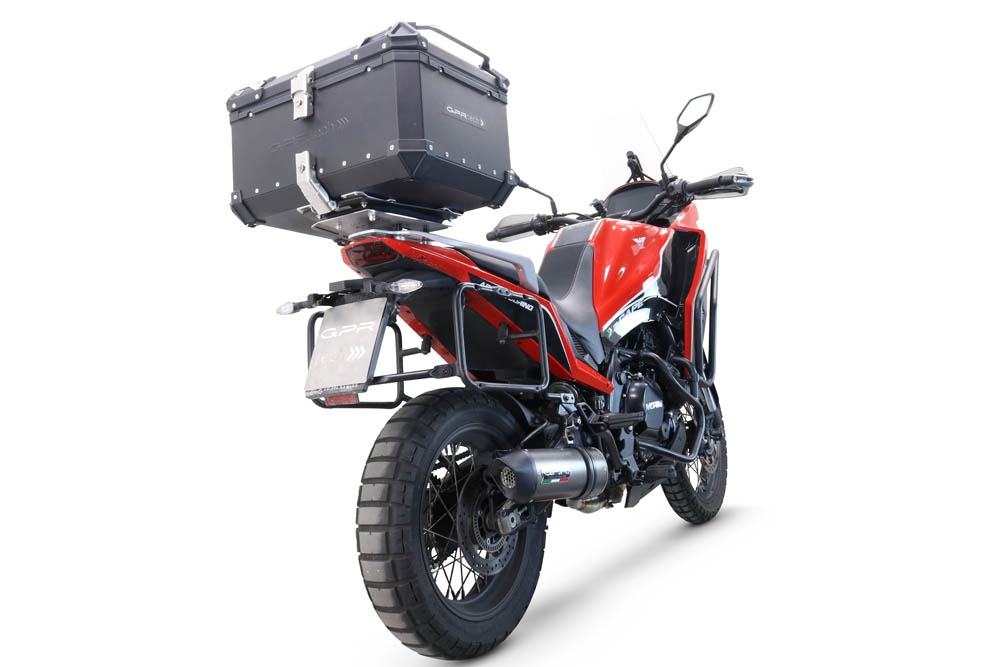 GPR TECH compatible with  Moto Morini X-CAPE 650 2021/2024 e5 GPR TECH Top case in aluminum, black color with specific plate included Capacity 35 LT.
