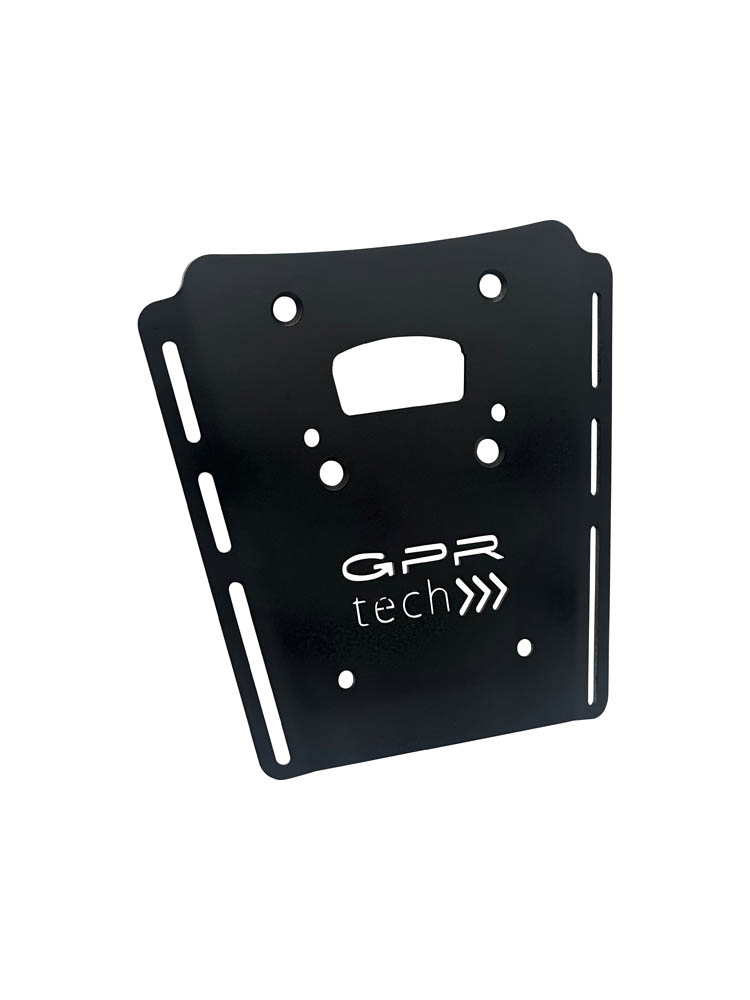 GPR TECH compatibel met  Moto Morini X-CAPE 650 2021/2024 e5 Alüminyum üst çanta, özel plaka dahil gümüş rengi Kapasite Litre 55