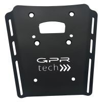 GPR TECH compatibel met  Moto Morini X-CAPE 650 2021/2024 e5 Alüminyum üst çanta, özel plaka dahil gümüş rengi Kapasite Litre 55