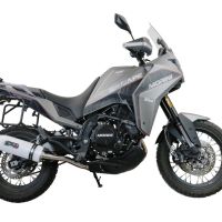 Egzoz ile uyumlu Moto Morini X-CAPE 650 2021-2024, Albus Ceramic, Çıkarılabilir db öldürücü ve bağlantı borusu dahil AB dışı pazarlar için yasal olan orta tam sistem egzozu 