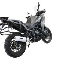 Egzoz ile uyumlu Moto Morini X-CAPE 650 2021-2024, Albus Ceramic, Çıkarılabilir db öldürücü ve bağlantı borusu dahil AB dışı pazarlar için yasal olan orta tam sistem egzozu 