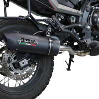 Egzoz ile uyumlu Moto Morini X-CAPE 650 2021-2024, Furore Evo4 Nero, Çıkarılabilir db öldürücü ve bağlantı borusu dahil AB dışı pazarlar için yasal olan orta tam sistem egzozu 