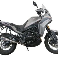 Egzoz ile uyumlu Moto Morini X-CAPE 650 2021-2024, M3 Inox , Çıkarılabilir db öldürücü ve bağlantı borusu dahil AB dışı pazarlar için yasal olan orta tam sistem egzozu 