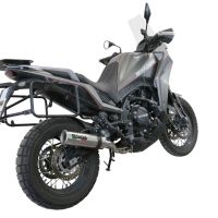 Egzoz ile uyumlu Moto Morini X-CAPE 650 2021-2024, M3 Inox , Çıkarılabilir db öldürücü ve bağlantı borusu dahil AB dışı pazarlar için yasal olan orta tam sistem egzozu 