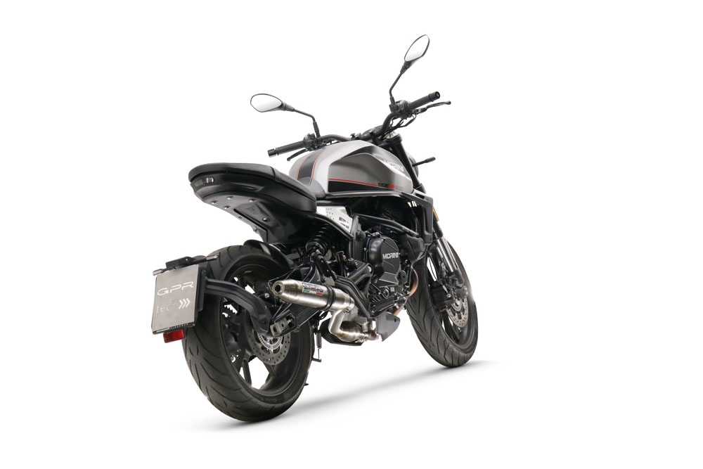 Egzoz ile uyumlu Moto Morini Seiemmezzo Scr 2022-2024, Deeptone Inox, Yalnızca gürültü için onaylanan sistem, AB dışındaki pazarlar için geçerlidir Susturucu ve özel bağlantı borusu 