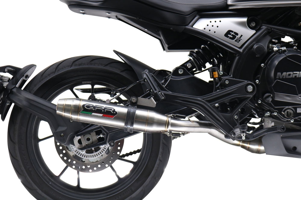 Egzoz ile uyumlu Moto Morini Seiemmezzo Scr 2022-2024, Deeptone Inox, Yalnızca gürültü için onaylanan sistem, AB dışındaki pazarlar için geçerlidir Susturucu ve özel bağlantı borusu 