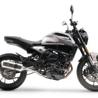 Exhaust compatible with Moto Morini Seiemmezzo Scr 2022-2024, Satinox , Slip-on exhaust legal for UK and non-EU markets including link pipe and removable db killer 