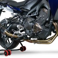 Egzoz ile uyumlu Yamaha Mt-09 Tracer 900 2015-2016, Furore Nero, Onaylanmış ve yasal, çıkarılabilir db öldürücü dahil tam sistem egzozu 