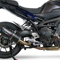 Egzoz ile uyumlu Yamaha Mt-09 Tracer 900 2015-2016, Furore Nero, Onaylanmış ve yasal, çıkarılabilir db öldürücü dahil tam sistem egzozu 