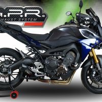 Egzoz ile uyumlu Yamaha Mt-09 Tracer 900 2015-2016, Furore Nero, Onaylanmış ve yasal, çıkarılabilir db öldürücü dahil tam sistem egzozu 