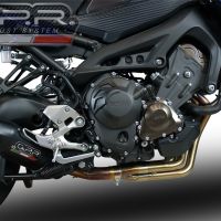 Egzoz ile uyumlu Yamaha Mt-09 Tracer 900 2015-2016, Furore Nero, Onaylanmış ve yasal, çıkarılabilir db öldürücü dahil tam sistem egzozu 