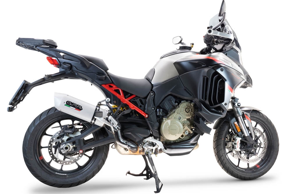 Egzoz ile uyumlu Ducati Multistrada V4 - S 2022-2024, Albus Evo4, Egzoz yasal, onaylı, çıkarılabilir db killer ve bağlantı borulu susturucu 