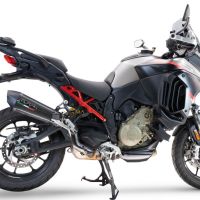 GPR exhaust compatible with  Ducati Multistrada V4 Grand Tour 2024-2025, New Grand Prix Evo Poppy, Homologated legal slip-on exhaust including removable db killer and link pipe 