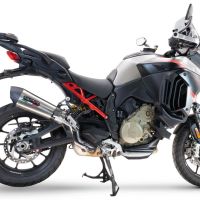 GPR exhaust compatible with  Ducati Multistrada V4 Rally 2023-2024, New Grand Prix Evo Titanium, Homologated legal slip-on exhaust including removable db killer and link pipe 