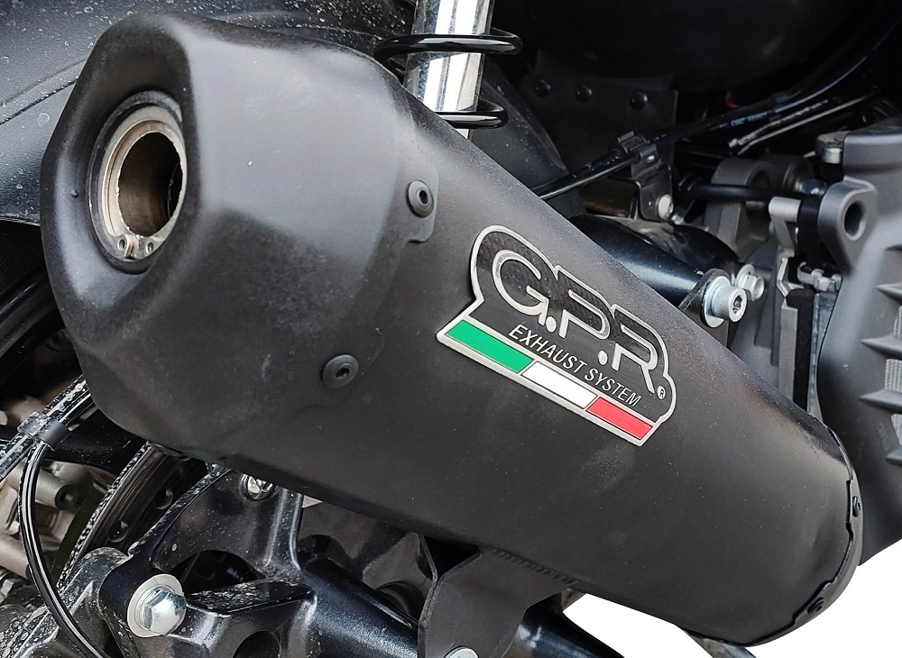 Exhaust compatible with Bmw C 400 X -GT 2019-2020, Pentaroad Black, Slip-on exhaust legal for UK and non-EU markets including link pipe and removable db killer 