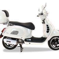 Egzoz ile uyumlu Piaggio Vespa 300 Gts - Gtv - Touring - Super 2019-2020, Albus Ceramic, Yalnızca gürültü için onaylanan sistem, AB dışındaki pazarlar için geçerlidir Tam hat, susturucu artı toplayıcı 