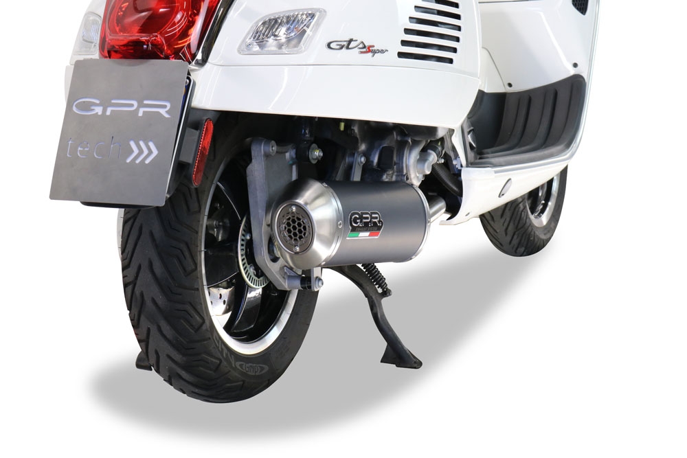 Egzoz ile uyumlu Piaggio Vespa Gt - Gtv 250 I.E. 2007-2009, Evo4 Road, Onaylanmış ve yasal, çıkarılabilir db öldürücü dahil tam sistem egzozu 