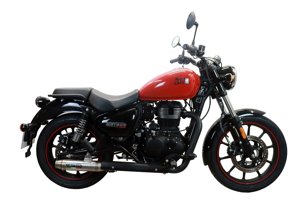 Egzoz ile uyumlu Royal Enfield Meteor 350 2021-2023, Deeptone Inox, Yarış Sistemi Susturucu ve özel bağlantı borusu 