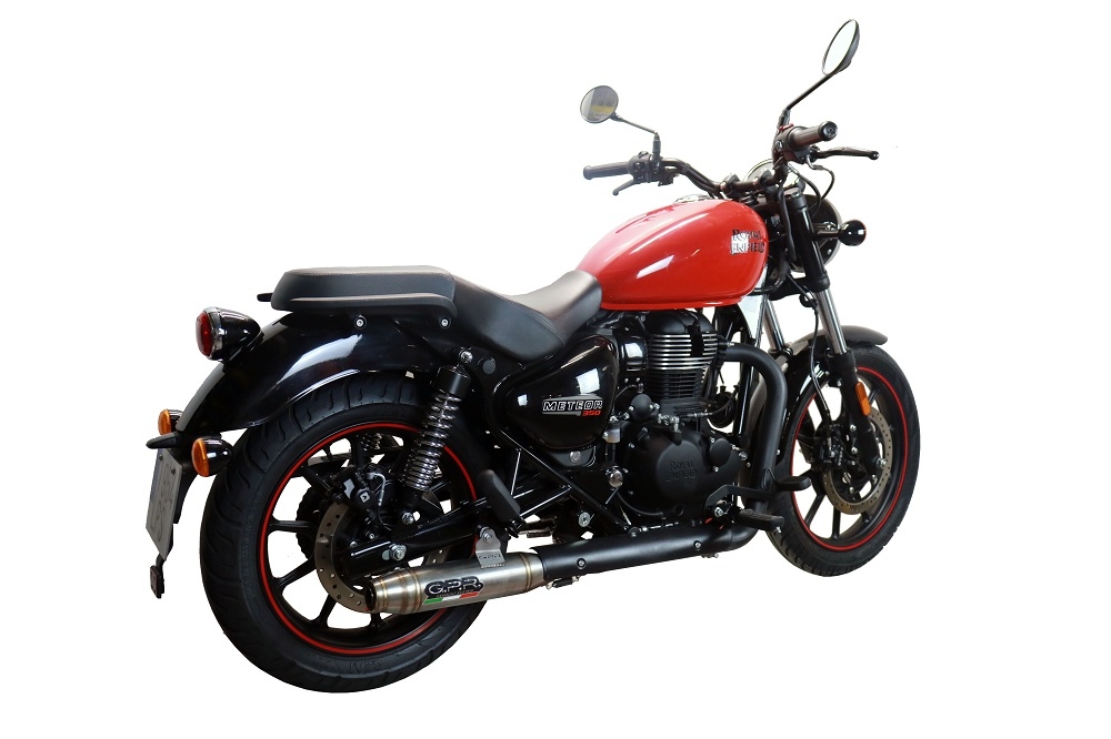 Egzoz ile uyumlu Royal Enfield Meteor 350 2021-2023, Deeptone Inox, Yarış Sistemi Susturucu ve özel bağlantı borusu 