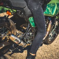 Egzoz ile uyumlu Royal Enfield Himalayan 410 DIAM 42.5 2017-2020, Deeptone Inox, Yarış Sistemi Susturucu ve özel bağlantı borusu 