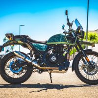 Egzoz ile uyumlu Royal Enfield Himalayan 410 DIAM 42.5 2017-2020, Deeptone Inox, Yarış Sistemi Susturucu ve özel bağlantı borusu 