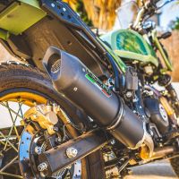Egzoz ile uyumlu Royal Enfield Himalayan 410 2021-2024, Furore Nero, Homologe sistem, orijinal katalizör ortadan kalkacak Susturucu ve özel bağlantı borusu 