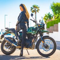 Egzoz ile uyumlu Royal Enfield Scram 411 2022-2024, Furore Nero, Yarış Sistemi Susturucu ve özel bağlantı borusu 