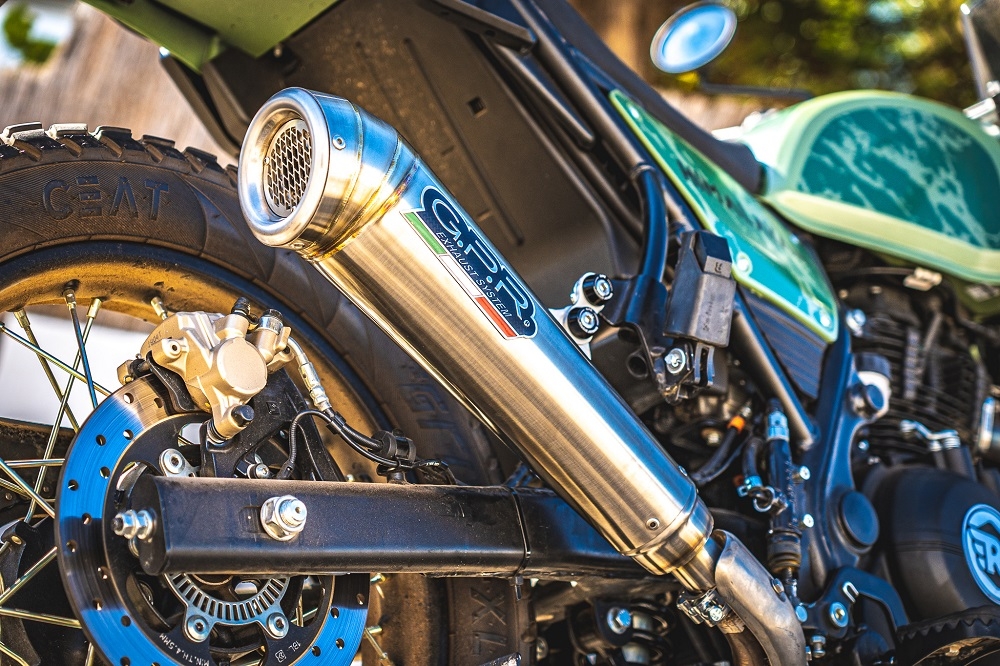 Egzoz ile uyumlu Royal Enfield Himalayan 410 DIAM 42.5 2017-2020, Powercone Evo, Yalnızca gürültü için onaylanan sistem, AB dışındaki pazarlar için geçerlidir Susturucu ve özel bağlantı borusu 
