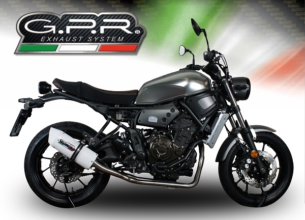 Egzoz ile uyumlu Yamaha Xsr 700 2021-2024, Albus Ceramic, Yalnızca gürültü için onaylanan sistem, AB dışındaki pazarlar için geçerlidir Tam hat, susturucu artı toplayıcı 
