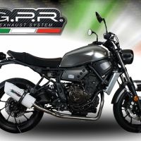 Egzoz ile uyumlu Yamaha Xsr 700 2021-2024, Albus Ceramic, Yalnızca gürültü için onaylanan sistem, AB dışındaki pazarlar için geçerlidir Tam hat, susturucu artı toplayıcı 