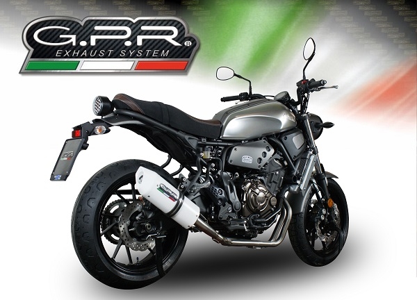 Egzoz ile uyumlu Yamaha Xsr 700 2021-2024, Albus Ceramic, Yalnızca gürültü için onaylanan sistem, AB dışındaki pazarlar için geçerlidir Tam hat, susturucu artı toplayıcı 