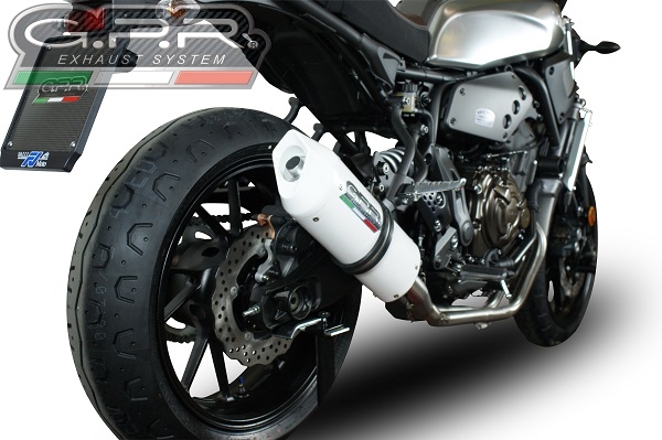 Egzoz ile uyumlu Yamaha Xsr 700 2021-2024, Albus Ceramic, Yalnızca gürültü için onaylanan sistem, AB dışındaki pazarlar için geçerlidir Tam hat, susturucu artı toplayıcı 