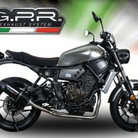 Egzoz ile uyumlu Yamaha Xsr 700 2021-2024, Furore Nero, Yalnızca gürültü için onaylanan sistem, AB dışındaki pazarlar için geçerlidir Tam hat, susturucu artı toplayıcı 