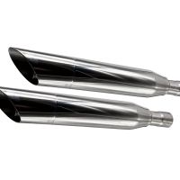 Egzoz ile uyumlu Harley Davidson Sportster 883 2004-2009, Slash Inox, Homologe sistem Double Susturucu ve özel bağlantı borusu 