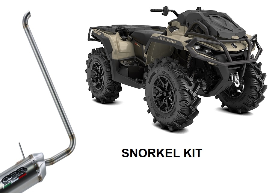 Egzoz ile uyumlu Can Am Outlander 650 XT 2013-2023, Snorkel kit, Pentacross terminali için şnorkel uzatma kiti 