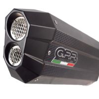 Exhaust compatible with Bmw R 1200 Gs 2017-2018, Sonic Poppy, Homologated legal slip-on exhaust including removable db killer and link pipe 