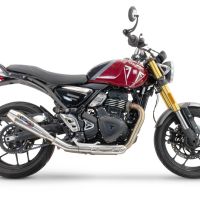 Exhaust compatible with Triumph Speed 400 2023-2025, Ultracone, Homologated legal slip-on exhaust including removable db killer and link pipe 
