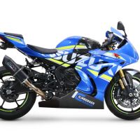 Egzoz ile uyumlu Suzuki Gsx-R 1000 - 1000 R 2021-2025, Furore Evo4 Nero, Egzoz yasal, onaylı, çıkarılabilir db killer ve bağlantı borulu susturucu 