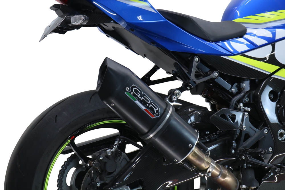 Egzoz ile uyumlu Suzuki Gsx-R 1000 - 1000 R 2021-2025, Furore Evo4 Nero, Egzoz yasal, onaylı, çıkarılabilir db killer ve bağlantı borulu susturucu 