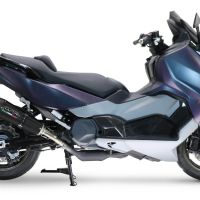 GPR exhaust compatible with  Sym Maxsym TL 508 2021-2024, New Grand Prix Evo Black Titanium, Homologated legal slip-on exhaust including removable db killer and link pipe 