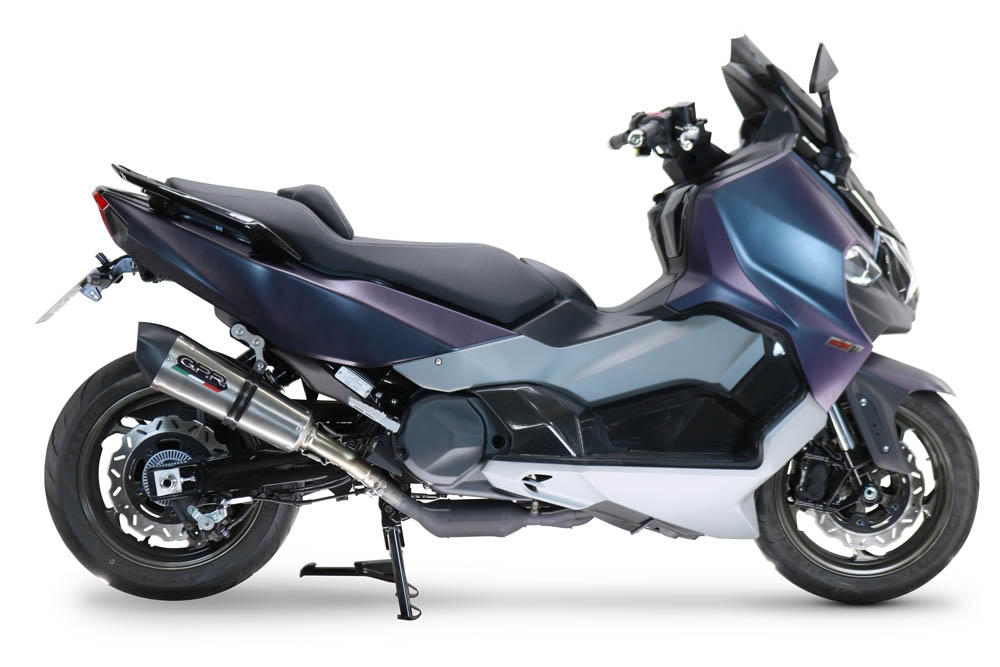 GPR exhaust compatible with  Sym Maxsym TL 508 2021-2024, New Grand Prix Evo Titanium, Homologated legal slip-on exhaust including removable db killer and link pipe 