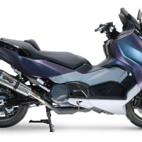 GPR exhaust compatible with  Sym Maxsym TL 508 2021-2024, New Grand Prix Evo Titanium, Homologated legal slip-on exhaust including removable db killer and link pipe 