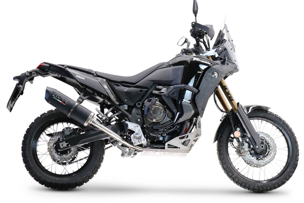 Egzoz ile uyumlu Yamaha Tenere 700 2019-2020, Decatalizzatore + Paracoppa Titanio, Decat boru daha fazla motor titanyum koruma plakası 