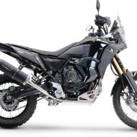 Egzoz ile uyumlu Yamaha Tenere 700 2019-2020, Decatalizzatore + Paracoppa Titanio, Decat boru daha fazla motor titanyum koruma plakası 