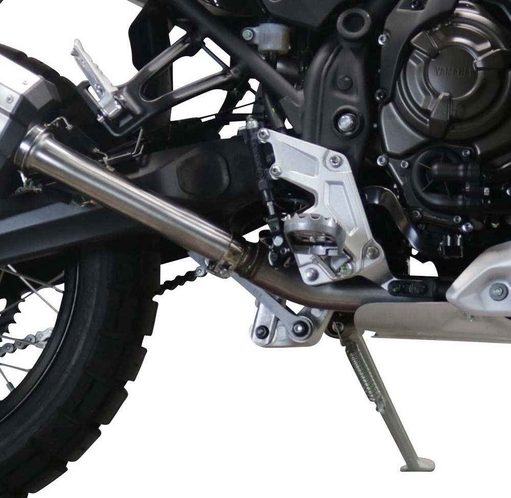 Egzoz ile uyumlu Yamaha Tenere 700 2019-2020, Dual Inox, Egzoz yasal, onaylı, çıkarılabilir db killer ve bağlantı borulu susturucu 